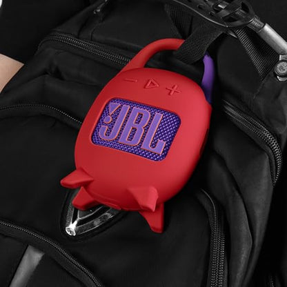 Geiomoo Silicone Carrying Case for JBL Clip 5, Protective Portable Scratch Shock Resistant Cover (Red) - color: Red
