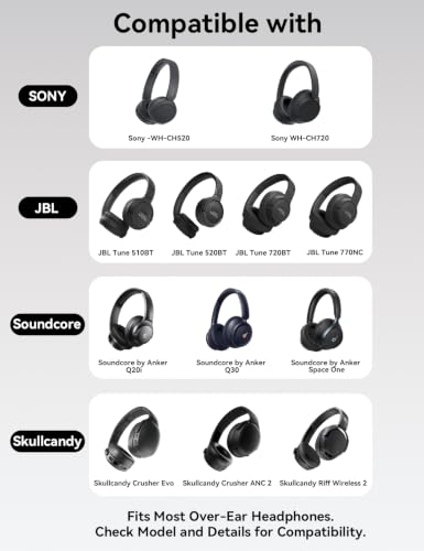 MAS CARNEY Over Ear Headphones Case for Sony, JBL, Anker, KVIDIO and School - color: Pink, style: Over-Ear Headset Case