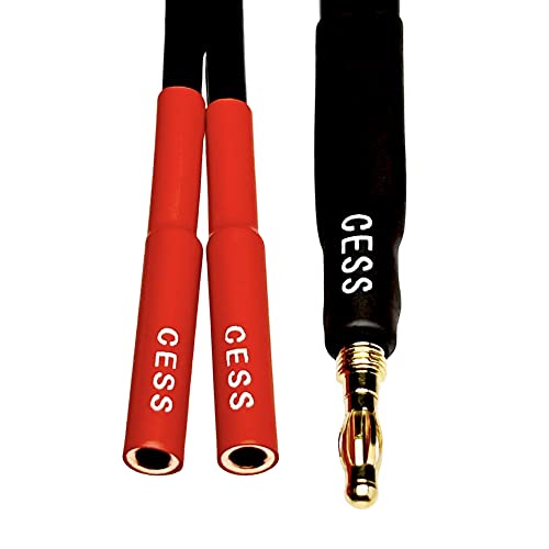 CNCESS CESS-142x2 바나나 플러그 스플리터 5.1cm(2인치) 1아웃, (2팩) - style: 2팩