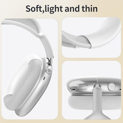 Fintie Case for AirPods Max 2 (2026) and AirPods Max 1 (2020/2024), Clear | Clear TPU Ear Cup Cover, Silicone Ear Pad and Headband Cover, Skin Protector Accessories - color: Clear
