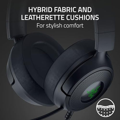 Razer Kraken Kitty V3 X Wired Gaming Headset, Kitty Ears, Black | HyperClear Cardioid Mic, 40 mm Drivers, 7.1 Surround Sound, Comfy Ear Cushions, Cross-Platform via 3.5mm PC, PS5, Xbox - color: Black