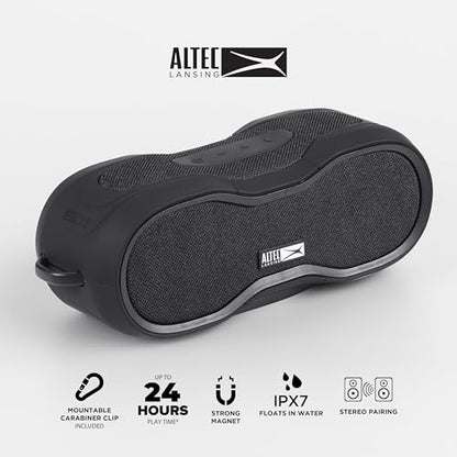 Altec Lansing - Portable Bluetooth Speaker, Waterproof IP67 - color: Black, size: Medium
