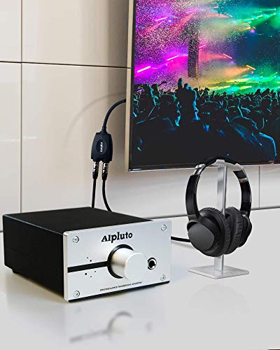 Optical Audio Cable Splitter, Fiber Optic Audio Cable 1 in 2 Out Digital Toshlink Optical Audio Splitter Adapter Fiber Converter with 24K Gold Plated Connectors (Black)