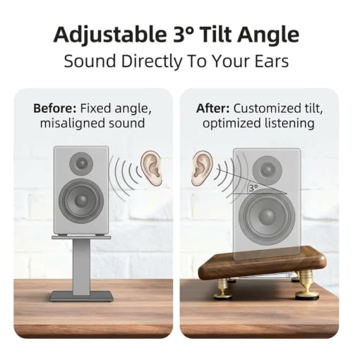 Walnut and Acrylic Audio Rack, Vibration Dampening Stand | Shock-Absorbing Feet with Silent Pads for Desktop Audio Components, Gaming and Living Room(Acrylic/24.8x10.6x1.8in) - size: Acrylic/24.8x10.6x1.8in