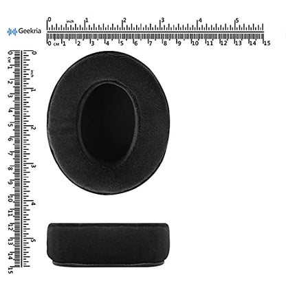 Geekria Comfort Velour Replacement Ear Pads Compatible with Sony, SteelSeries Arctis, Turtle Beach, Skullcandy, HyperX and Other Large or Mid-Sized Over-Ear Headphones, Ear Cushions (Black)