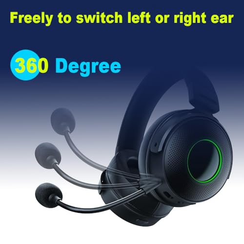 Microphone Replacement for Razer Kraken V3 V3X V3 Pro Gaming Headset Detachable Noise Cancelling Crystal-Clear Game Microphone with 2Pcs Foam Cover