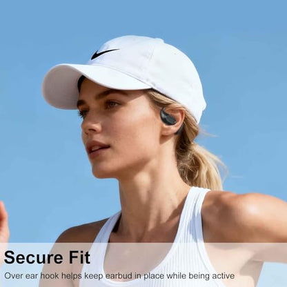 Joysico Open Ear Earbuds Wireless Bluetooth 5.4 Headphones w Over Ear Hook | Mic, 42H Playtime, IPX6, LED Display, 10M Range, Secure Fit for Sports Running Cycling, Comfort for Sensitive and Small Ears