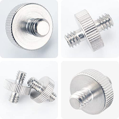 16PCS Camera Screws Mount Set 1/4 Inch and 3/8 Inch Threaded Converter Screws Adapter Flash Shoe Mount for DSLR Camera/Tripod/Monopod/Ballhead/Flash Light/Quick Release Plate