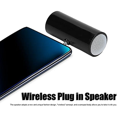 Mini Speaker, 3.5mm Jack Stereo Speaker Portable MP3 Music Player Speaker Amplifier for Smart Phones, Tablets, Laptops, PCs, MP3, MP4(Black)