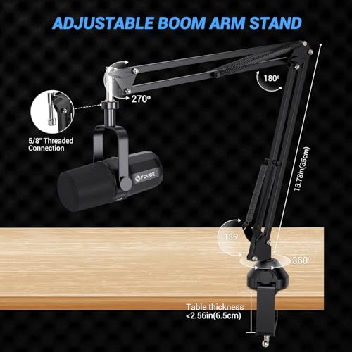 XLR Dynamic Microphone for Vocal Recording, Podcasting, Gaming, Live Streaming&Broadcasting, All Metal Cardioid Mic, Voice-Isolating Technology, with Boom arm SL40X+ - style: SL40X with Boom Arm