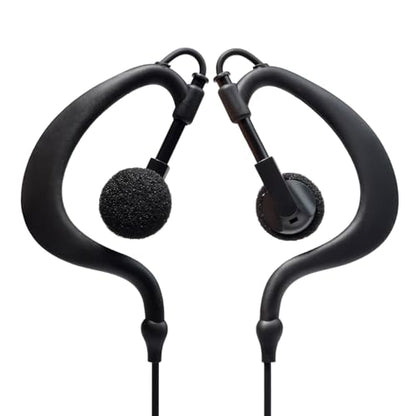 HYS Soft Rubber G Shape Earhook Radio Earpiece, Tactical 2-Way Radio Headset for Motorola Walkie Talkie T200TP T260 T100 T100TP T402 T460 T465 T600 T605 T800 Talkabout Radio - size: 10pcs