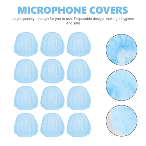 LIFKOME 200pcs Non-woven Disposable Microphone Covers for Ktv Conference and Performance Saliva and Noise Protection Easy to Use Sanitary Mic Accessory