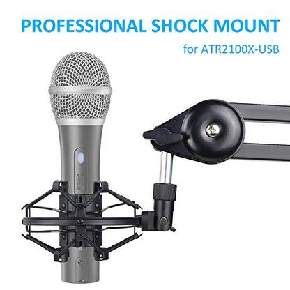 SUNMON ATR2100X-USB Mic Shock Mount Holder for Reduces Vibration and Noise, Suitable for Audio-Technica ATR2100X, ATR2100 USB Microphone - color: Shock Mount