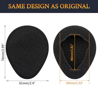 SOULWIT 2 Pairs Replacement Automobile Headphone Earpads Compatible with Infrared Wireless Headphones, Ear Pads Cushions for GM Ford Toyota Nissan Honda Entertainment DVD Player Systems (Foam)