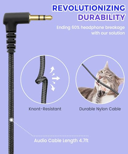 UKELALA C3 Kids Headphones Wired, On-Ear Wired Head Phones for Boys Girls with 3.5mm Jack, Foldable, Adjustable Headband, Child Headphone for School Home Airplane Tablet Black - color: Black