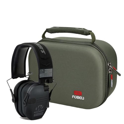 FBLFOBELI Hard Case for Walker's Razor Slim/Howard Leight Shooting Ear Protection Electronic Shooting Muffs Earmuff - color: Army Green