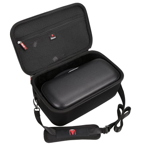 Hard Travel Case for Bose SoundLink Max Portable Speaker, Shockproof Portable Speaker Case with Shoulder Strap - color: Black