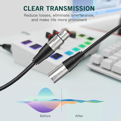 FIFINE Gaming Equipment Bundle with Audio Mixer, XLR/USB Microphone, XLR Cable Set for Streaming, Podcast, RGB PC Mixer with Individual Control, Volume Fader, Computer Dynamic Vocal Mic for Recording