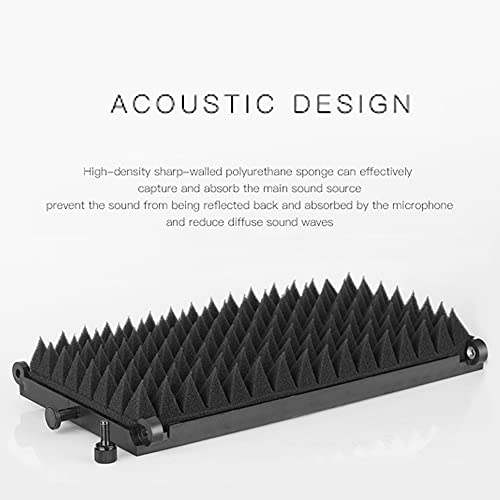 Foldable Adjustable Portable Sound Absorbing Vocal Recording Panel Microphone For Creating Recordings In Various Situations Made Of ABS And Foam With 331mm Height
