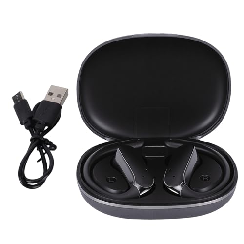 Diydeg Wireless Earbuds, IP54 Waterproofing BT5.49 Sport Headphones with Earhooks, No Sound Leakage, Touch Control Earphones for Gym, Running, Meeting, Workout (Black) - color: Black
