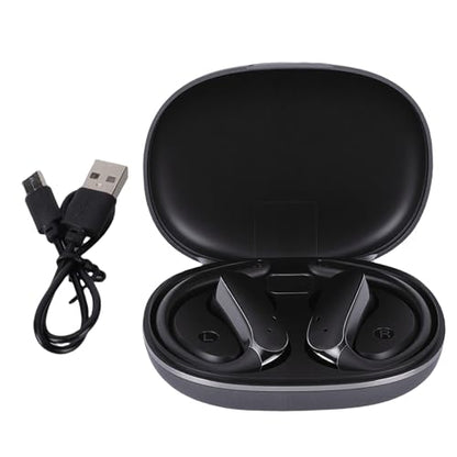 Diydeg Wireless Earbuds, IP54 Waterproofing BT5.49 Sport Headphones with Earhooks, No Sound Leakage, Touch Control Earphones for Gym, Running, Meeting, Workout (Black) - color: Black
