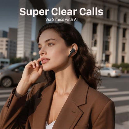 NOBIS Wireless Earbuds Bluetooth Headphones, Bluetooth 6.0, 30Hrs Playtime with LED Display Charging Case, Smart ENC Clear Calls, Dual Device Connection, Touch Control in-Ear for iPhone Android