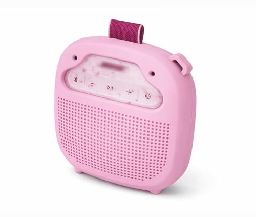 alltravel Silicone Cover for Bose New SoundLink Micro Portable Bluetooth Speaker (2nd Gen) with Neck Lanyard (Petal Pink) - color: Petal Pink