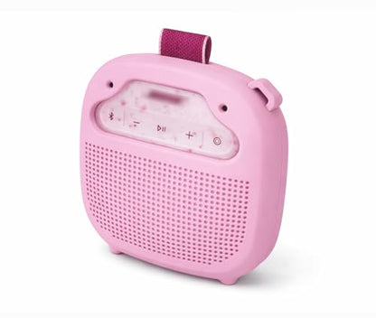 alltravel Silicone Cover for Bose New SoundLink Micro Portable Bluetooth Speaker (2nd Gen) with Neck Lanyard (Petal Pink) - color: Petal Pink