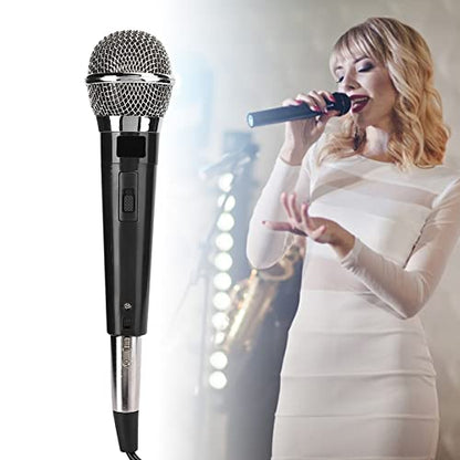 YS - 226 Unidirectional Wired Microphone, Handheld Dynamic Moving Coil Mic with Metal Mesh Pop Filter, Flat 50Hz - 15kHz Frequency Response for KTV, DVD, Amplifier, Mixer, Tour Bus