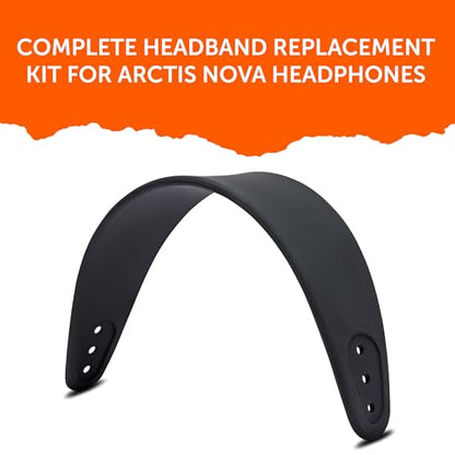WC HeadbandZ Arctis Nova - Upgraded Silicone Headband for Arctis Nova Headsets by Wicked Cushions - Enhanced Flexibility, Comfort, and Style with Matching Earpad Designs | Black - color: Black