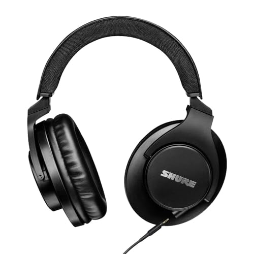 Shure SRH440A Over-Ear Wired Studio Headphones – Professional Monitoring & Recording Earphones with Accurate Frequency Response, Adjustable Collapsible Design, Black (Pack of 6) - size: 3.25 (Pack of 6), style: Gen 2