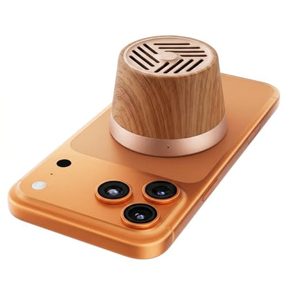 Topadorn MagSafe Bluetooth Speaker with 15W Wireless Charger | Magnetic Phone Stand Speaker for iPhone, Portable Wireless Charging Speaker with TWS Pairing - color: Natural