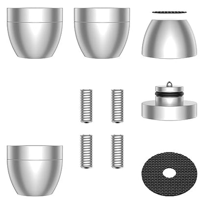 Audiocrast 4X HiFi Speaker Spike Pads Isolation Stand Feet, IF3033 Speaker Shock Absorber Resonance Cancelling Vibration Dampening Floor Protector 30x33MM with Stainless Steel Beads for Audio Gears