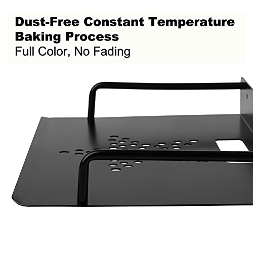 Alumimum Alloy Wall Mount Shelf Bracket for TV Accessories WiFi Router TV Box Set Top Box (Black, 11.2'' x 8.2'') - size: 11.2'' x 8.2''