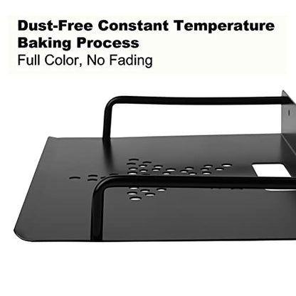 Alumimum Alloy Wall Mount Shelf Bracket for TV Accessories WiFi Router TV Box Set Top Box (Black, 11.2'' x 8.2'') - size: 11.2'' x 8.2''