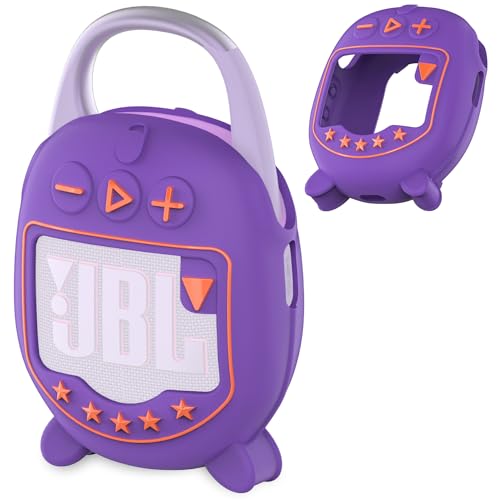 JCHPINE Silicone Cover Case for JBL Clip 5 Portable Bluetooth Speaker - color: Purple