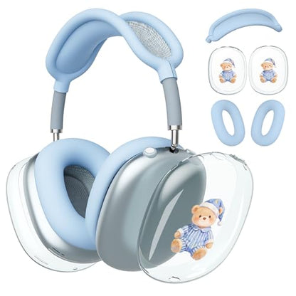 for AirPods Max Headphones Bear Ear Covers for AirPods Max 2 - color: Bear G/Blue