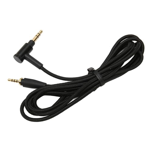 Diyeeni 3.5mm Audio Cable 90 Degree Right Angle, 1.5m/4.9ft Nylon Aux Cord for XL, Compatible with Car, Tablets, Headset, Gold Plated 3.5mm Male to Male Audio Cable