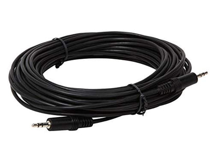 iMBAPrice 50 Feet Extra Long Professional Quality Nickel Plated 3.5 mm Male/Male Stereo Audio Cable - color: Black (M/M), size: 50 Feet