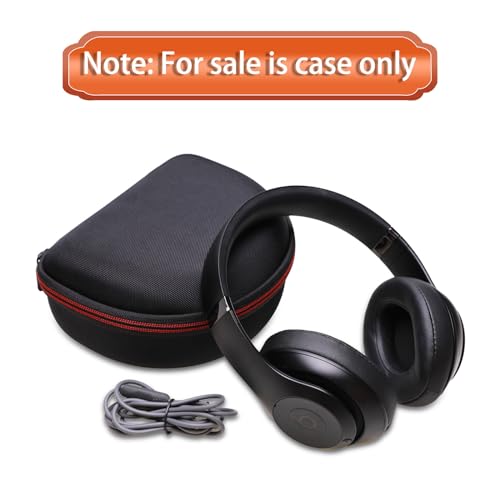 Case for Beats Studio Pro/Solo 4/Studio3/Solo3 Wireless Headphone Black | Hard Carrying Travel Case for Beats Studio Pro/Solo 4/Studio3/Solo3 Wireless Headphone - color: Black