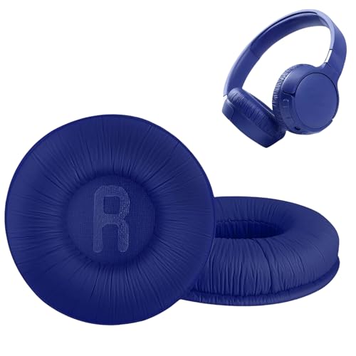 1 Pair Ear Pads Replacement, Earpads Cushions for JBL Tune600 T500BT T450 T450BT JR300BT T510BT T520BT JR310BT Headphones (Not Suitable for Tune 600btnc) with Memory Foam, Soft Protein Leather - color: Headphone Pad - Blue
