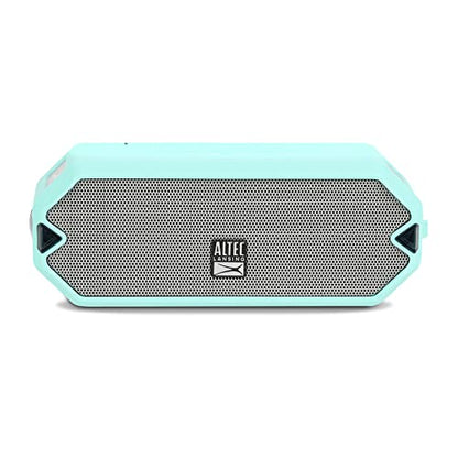 Altec Lansing - HydraJolt Wireless Bluetooth Speaker, Waterproof Portable Speakers with Built in Phone Charger and Lights, Everything Proof Outdoor, Shockproof, Snowproof, 16 Hours Playtime - color: Mint Green, style: HydraJolt
