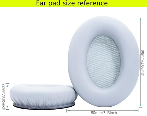 Replacement Ear Pads Compatible with Srhythm Version NC35 Gray | Also suitable for Srhythm Version NC25 Headphones Soft protein leather/memory foam ear pads and earmuffs - color: Gray