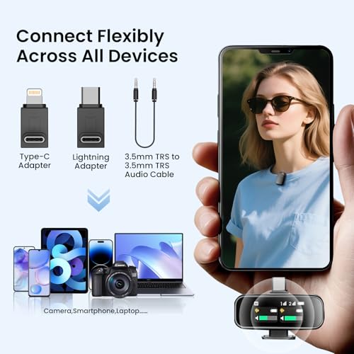 MIC PRO Wireless Microphone for iPhone/Android/Camera/PC, 48kHz CD-Quality, AI Noise Cancelling, 820ft Range, Up to 18H Runtime, Portable Clip-On Mic for Vlog, Streaming, Podcast - style: Mic Pro