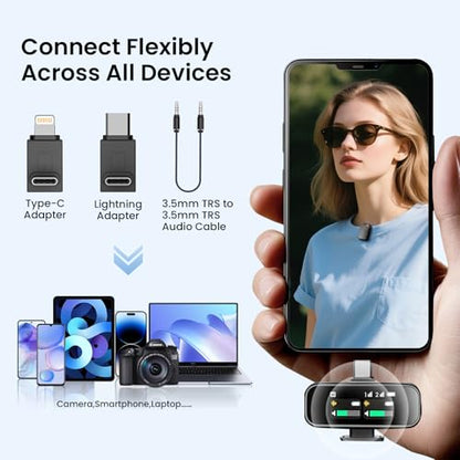 MIC PRO Wireless Microphone for iPhone/Android/Camera/PC, 48kHz CD-Quality, AI Noise Cancelling, 820ft Range, Up to 18H Runtime, Portable Clip-On Mic for Vlog, Streaming, Podcast - style: Mic Pro