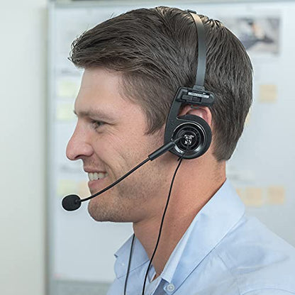 Koss Porta Pro Communication Headset, Black, Microphone, Wired TRRS Plug | Electret Microphone with Flexible Handsfree Design, Foldable, B2B, Telehealth, Education, Call Centers, Gaming