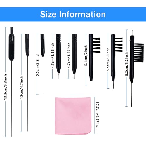 8 PCS Hearing Aid Cleaning Tools Hearing Equipment Cleaning Kits Cleaning Brush and Magnet with Case Multifunctional Earbuds Headphones Cleaning Accessories
