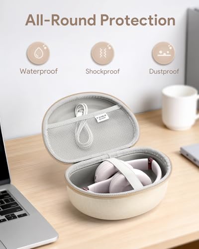 Hard Headphone Case for Beats/Skullcandy/JBL Tune/Bose/JLab/BERIBES/TOZO - color: Beige