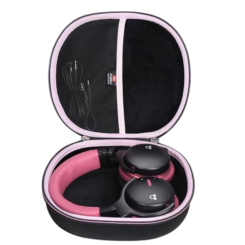 FBLFOBELI Hard Headphone Storage Case for Silensys E7 / PurelySound E7 / MOVSSOU E7 / COWIN E7 / Tapela E7 / Audonia E7 Active Noise Cancelling Bluetooth Headphones (Case Only) (Pink) - color: Pink