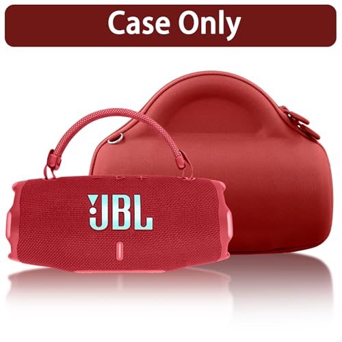 Aenllosi Hard Case for JBL Charge 6 Speaker, Red | EVA case construction, Water-resistant design, Dust-resistant design, Protective case only - color: Red